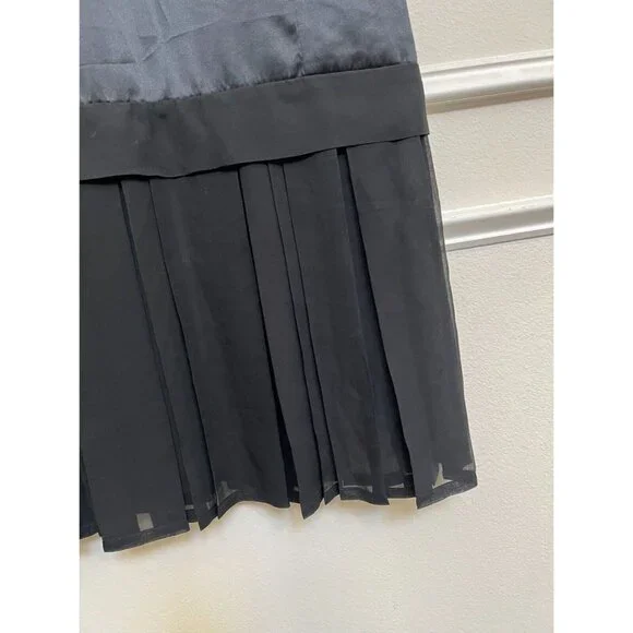 $695 3.1 Phillip Lim Women's Black Round Neck Sleeveless Silk Belt Dress Size 4 - Picture 6 of 9